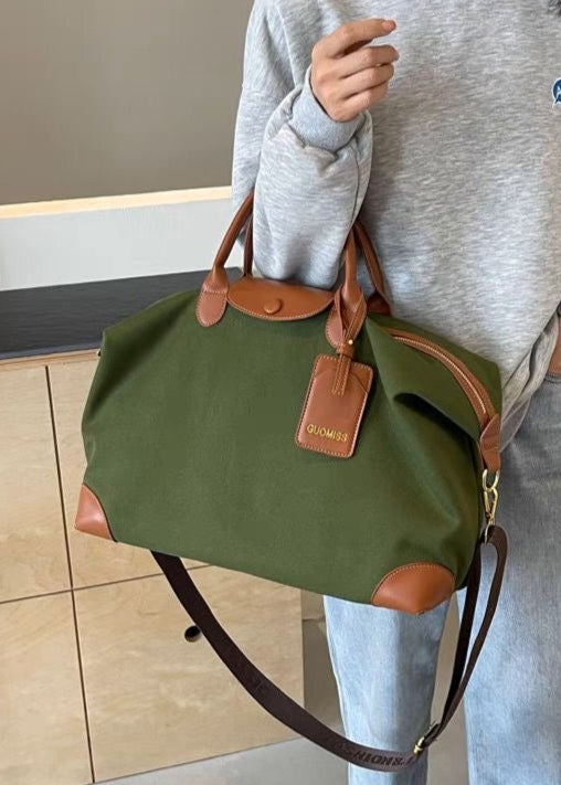 Voyan - Canvas Weekender Bag with Faux Leather Trim