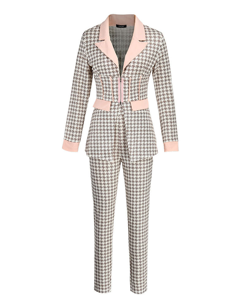 Houndstooth Blazer Set