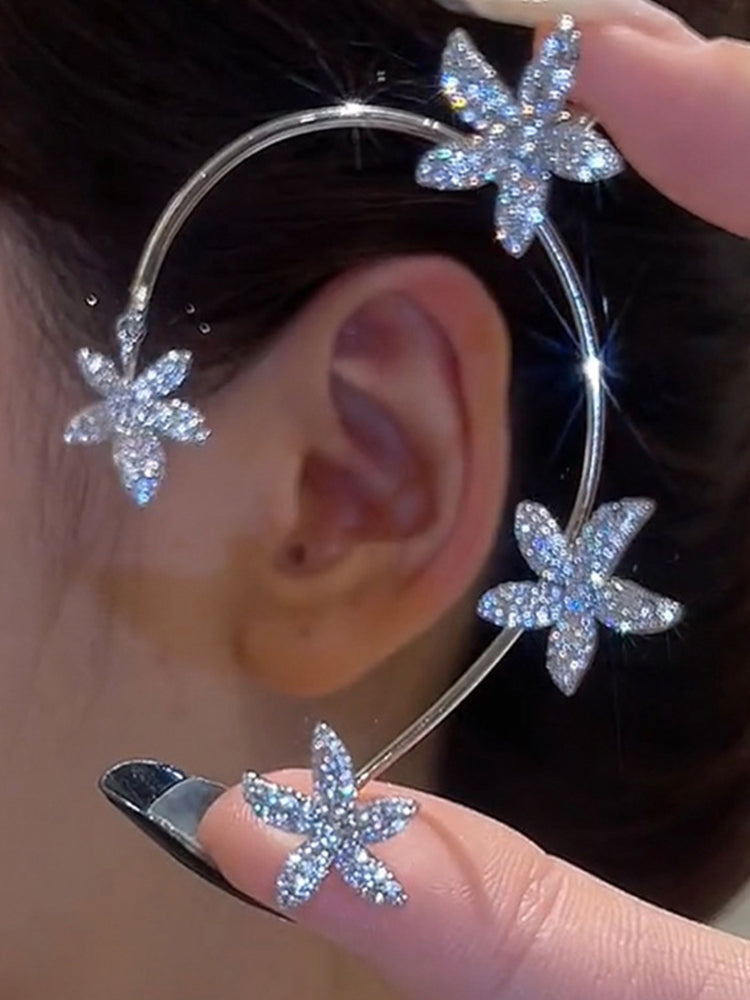 Sparkling Ear Cuff Stud Earrings