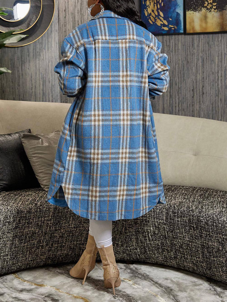 Plaid Wool Coat