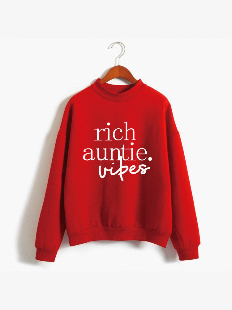 Casual Letter Fleece Sweatshirt