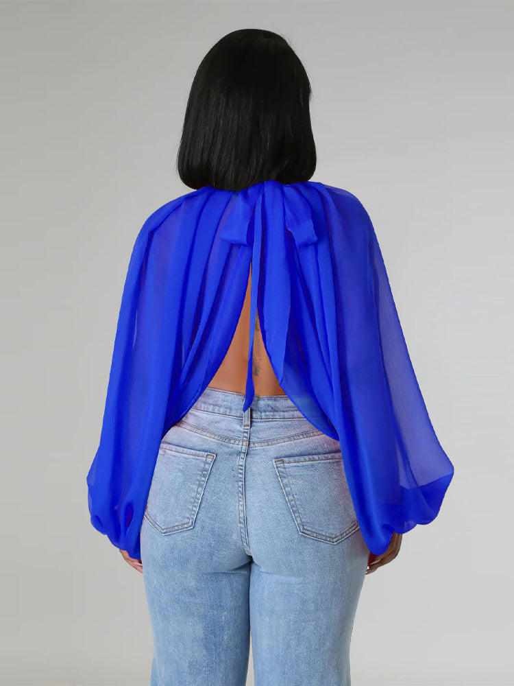 Chiffon Asymmetric Top