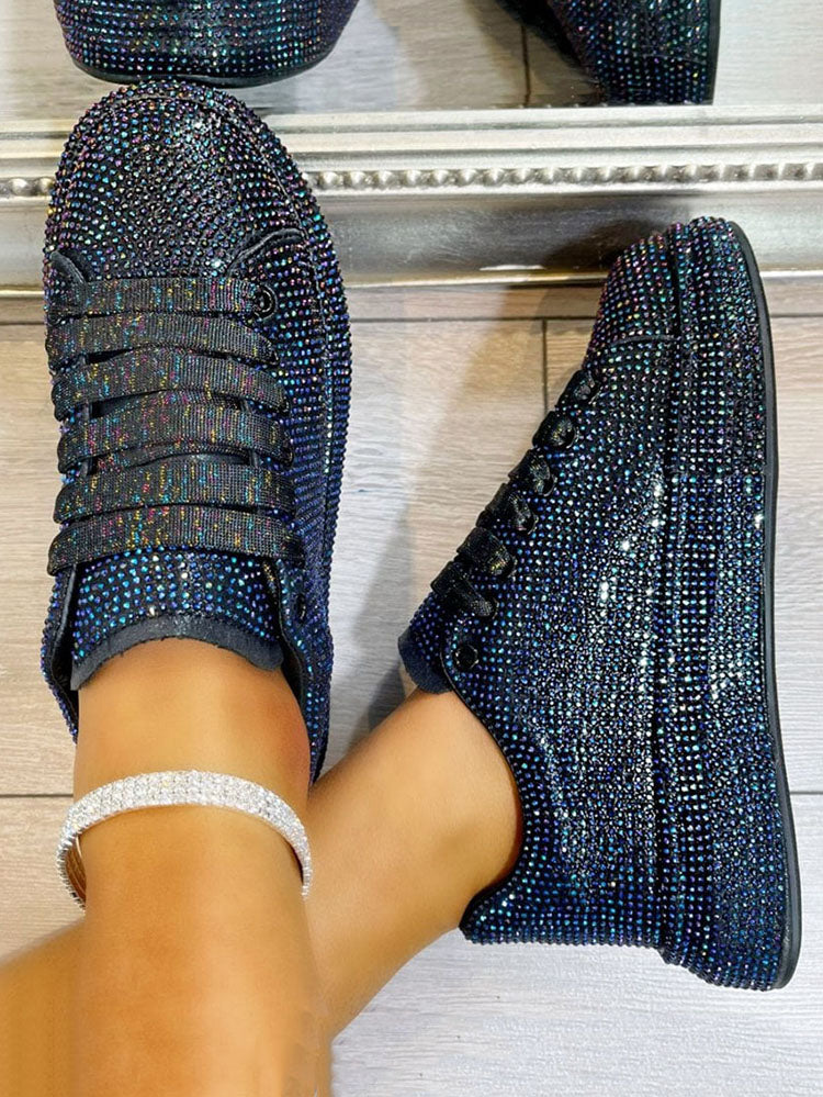 Gradient Rhinestone Sneakers