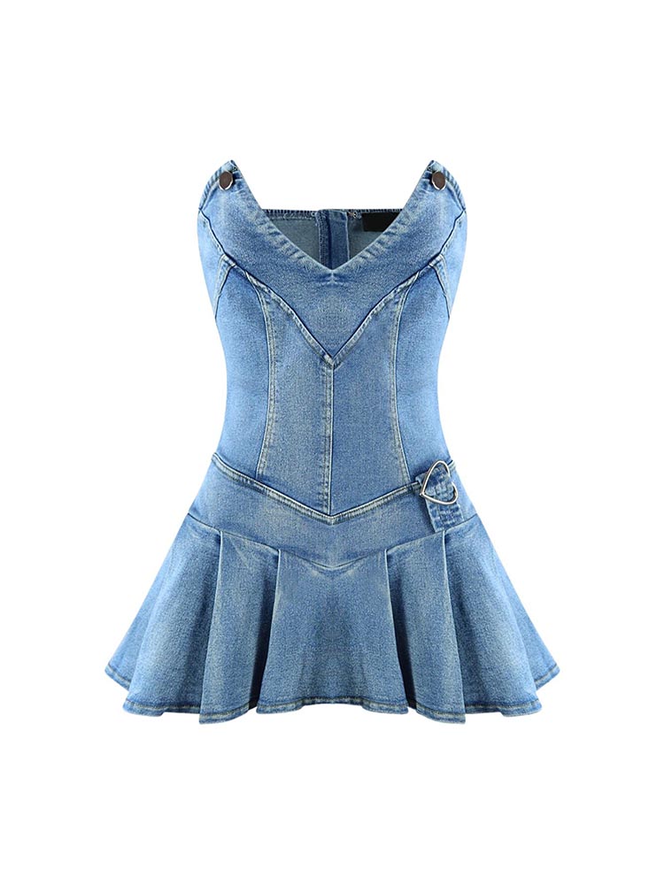 Sweetheart Denim Mini Dress