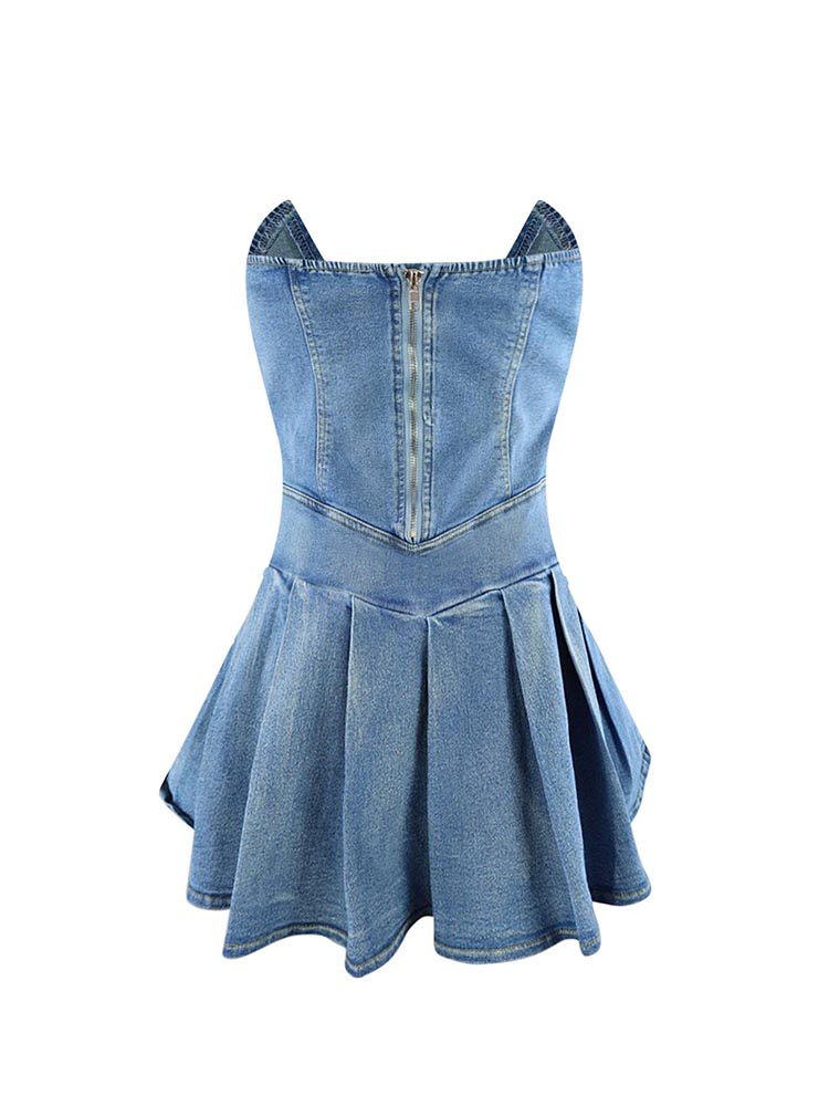 Sweetheart Denim Mini Dress