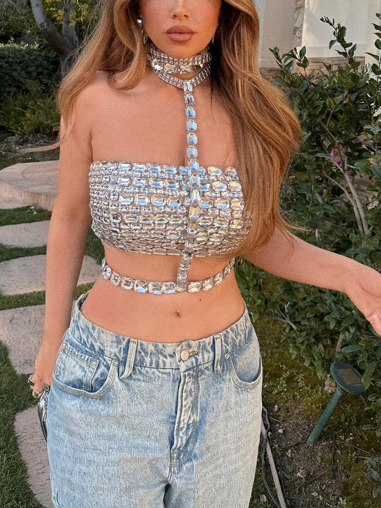 Glamorous Rhinestone Top