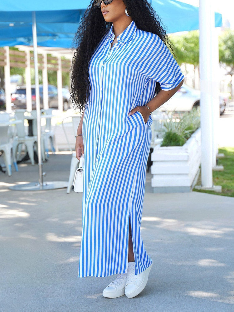 Striped Shirt Dress