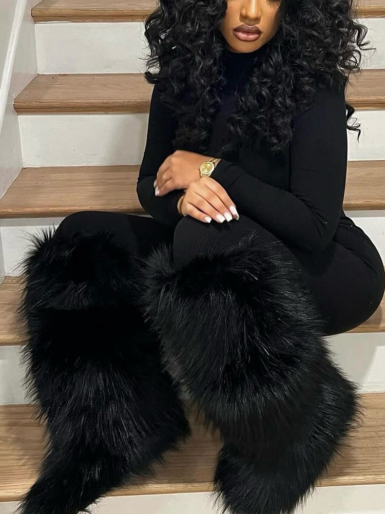 Faux Fur Statement Boots