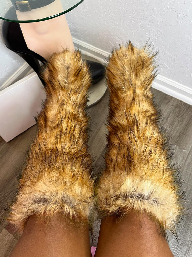 Faux Fur Statement Boots