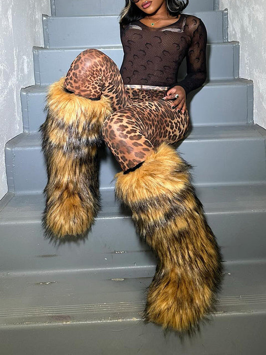 Faux Fur Statement Boots