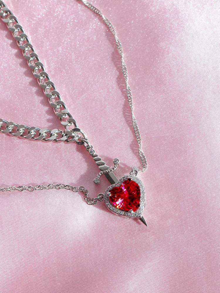 Heart & Sword Necklace