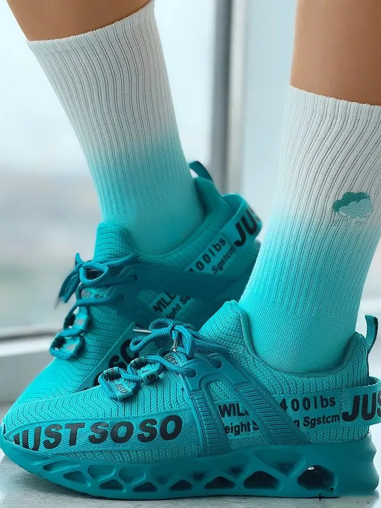 Letter Knit Sneakers