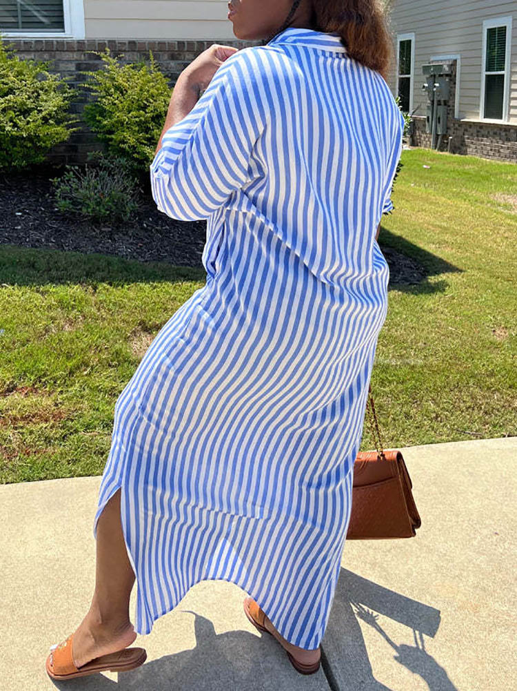 Striped Shirt Dress