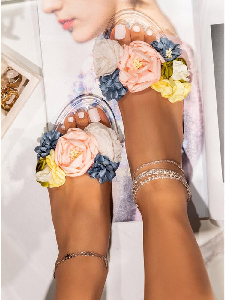 Full Bloom Clear Jelly Sandals