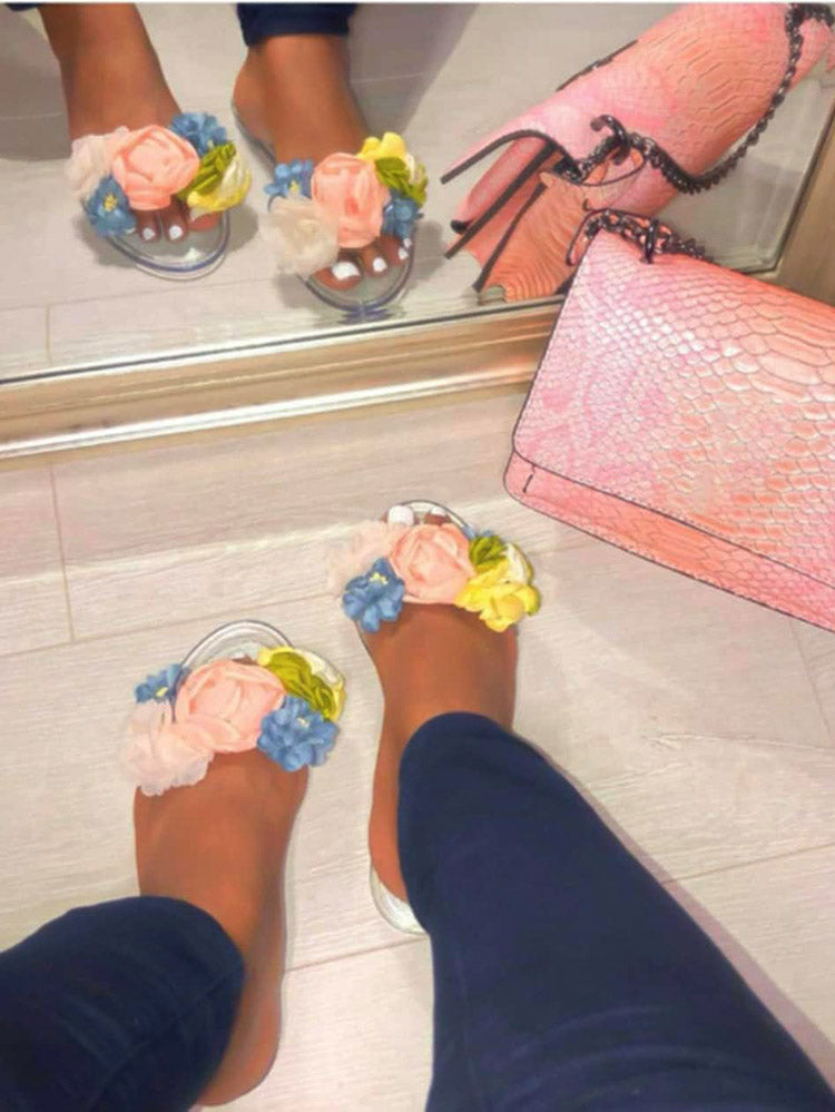 Full Bloom Clear Jelly Sandals