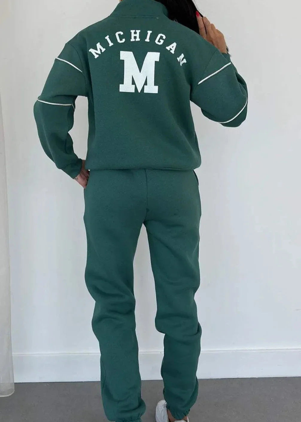 Varsity Vibe - Michigan LetteRed Tracksuit