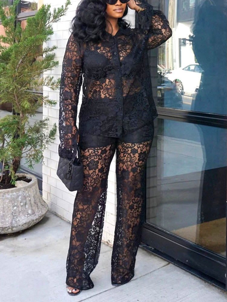 Lace Pants Set