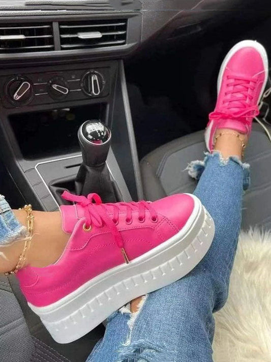 Platform Lace-up Sneakers