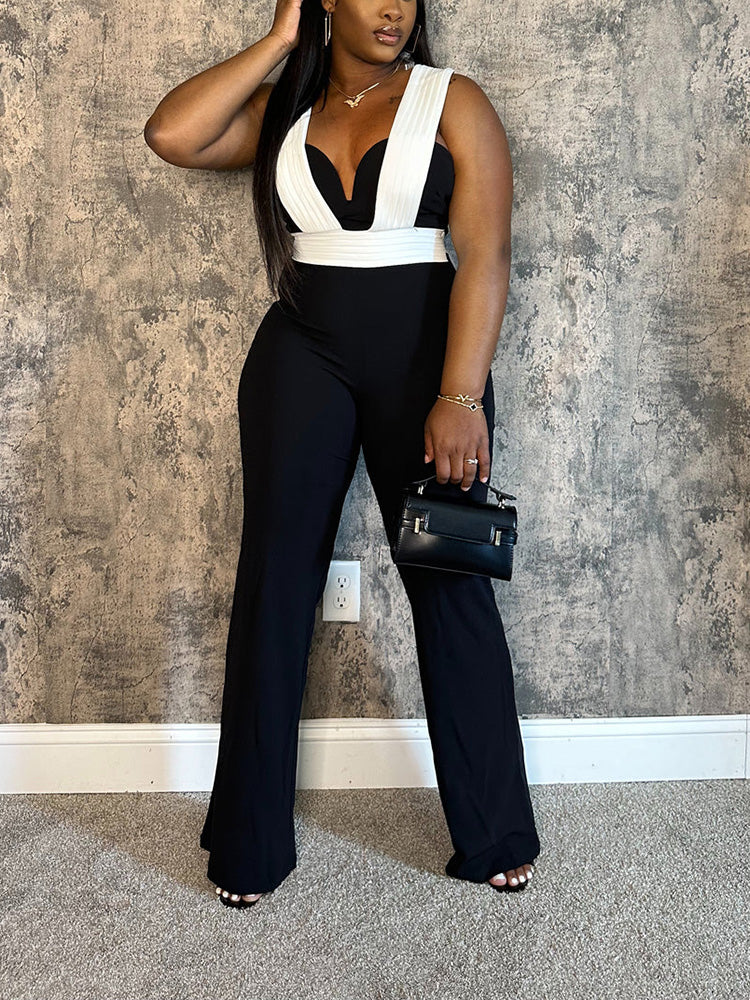 Strap Sweetheart Neck Jumpsuit