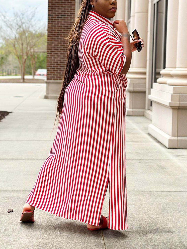 Striped Shirt Dress