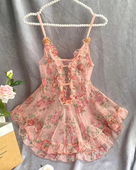 Floral Sheer Lingerie Slip