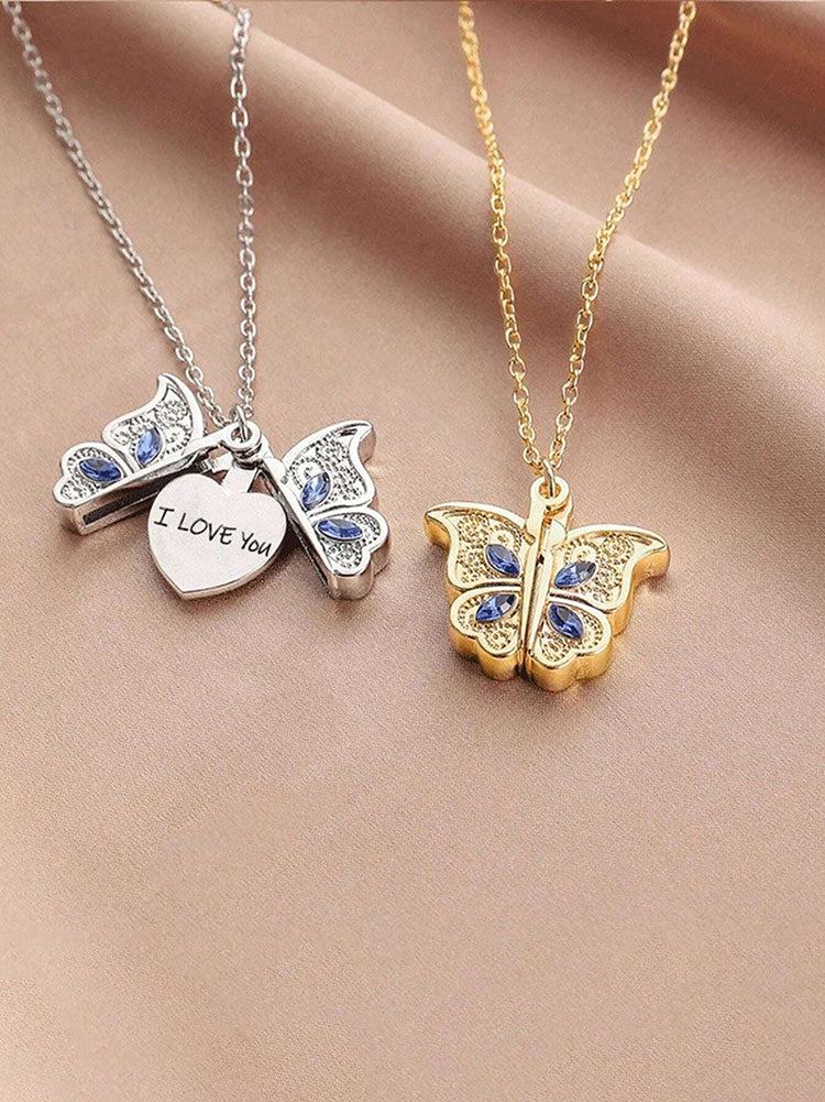 I Love You Butterfly Necklace