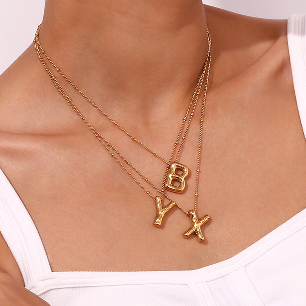 Airy Letter - Gold Initial Necklace