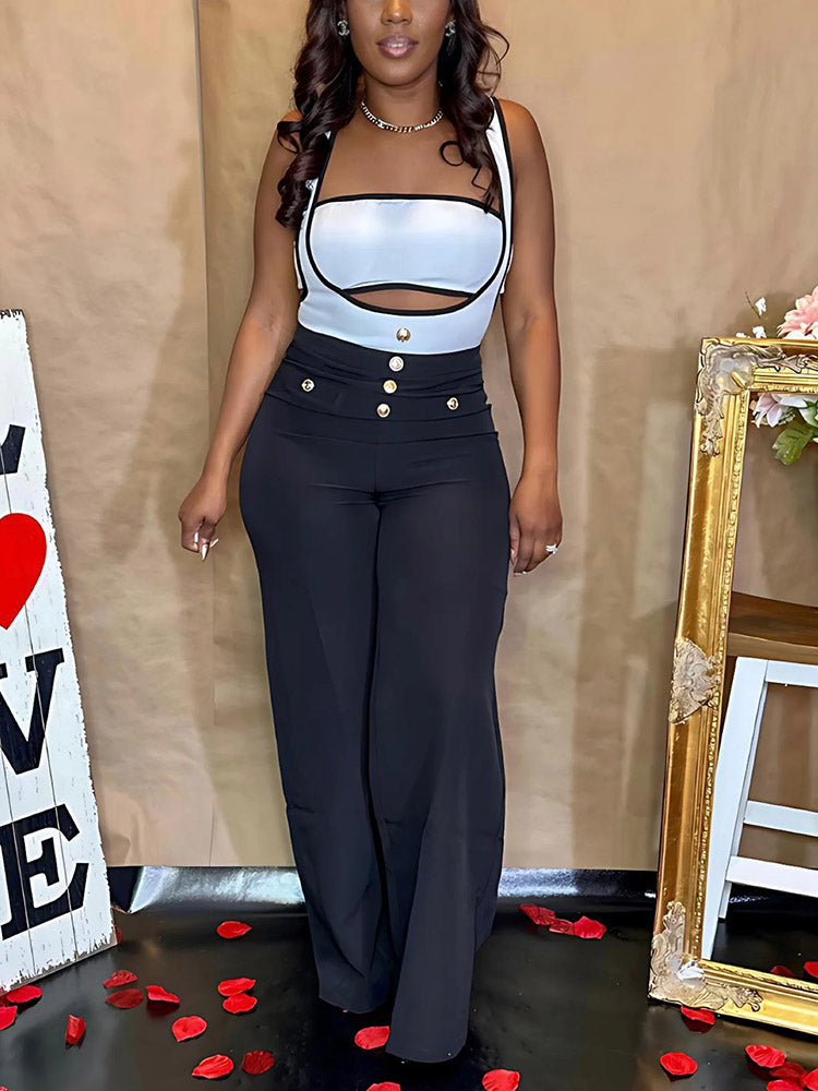 Tube Top Overall Set