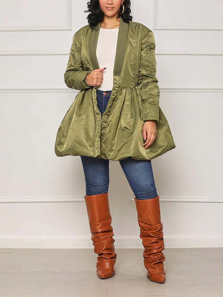 Peplum Puffer Coat