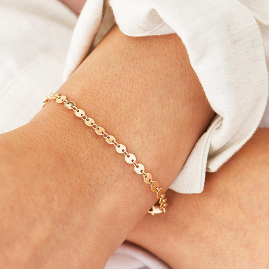Celeste Gold Disc Bracelet