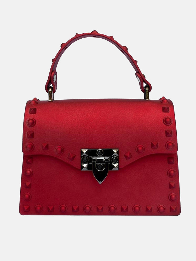 Jelly Rivet Decor Satchel