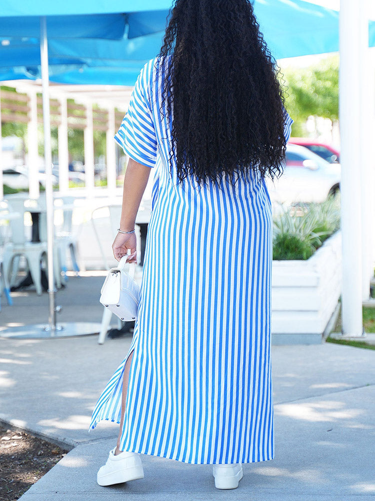 Striped Shirt Dress