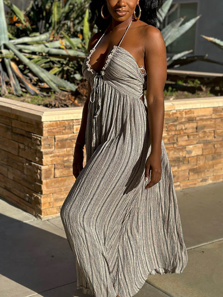 Vacay Halter Maxi Dress