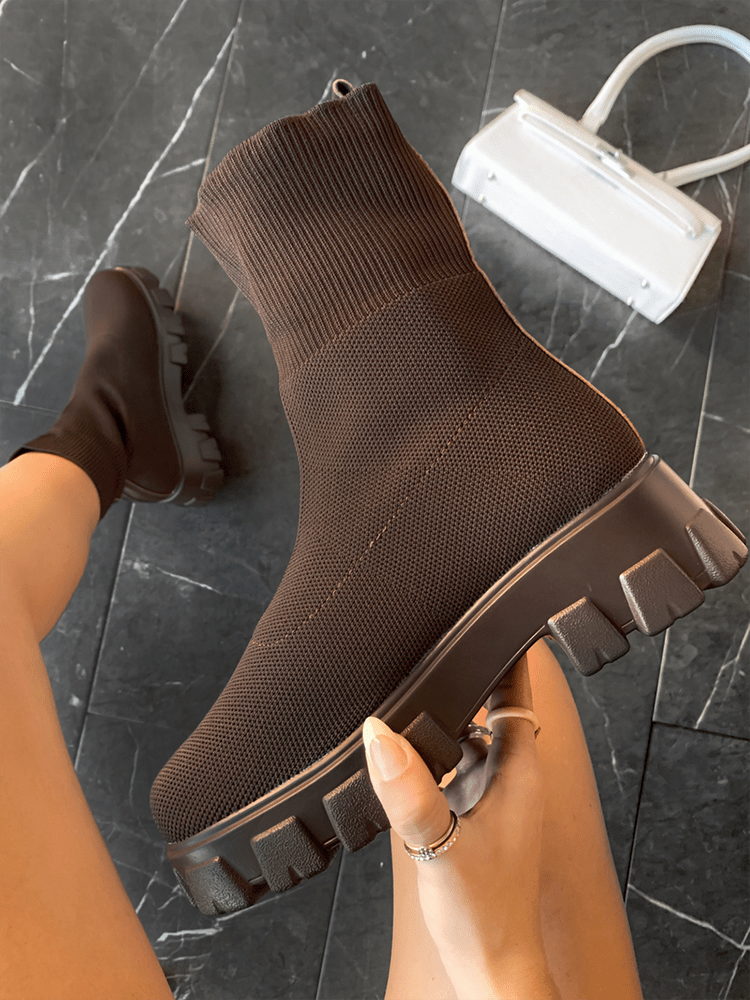 Chunky Sole Socks Boots