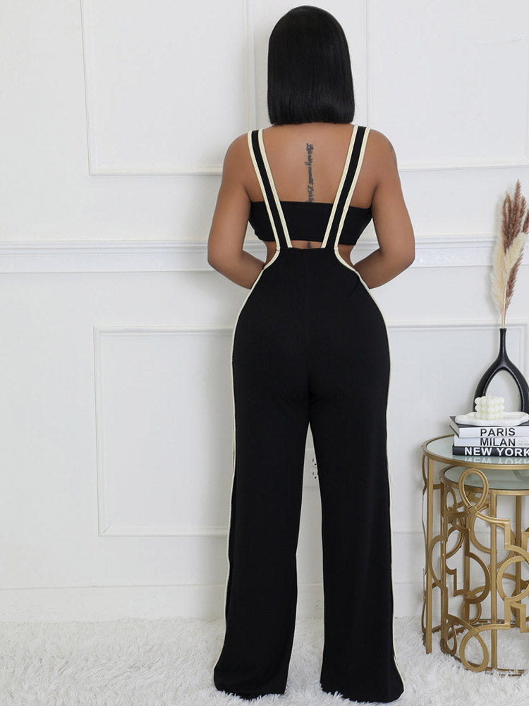 Tube Top Wide Leg Overall Set