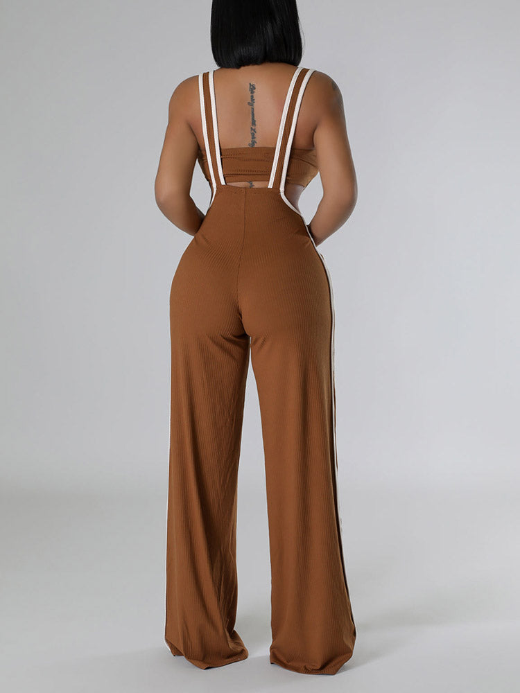 Tube Top Wide Leg Overall Set