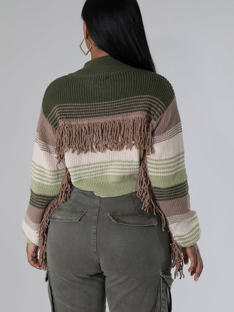 Fringe Knit Jacket