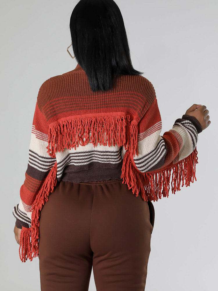 Fringe Knit Jacket