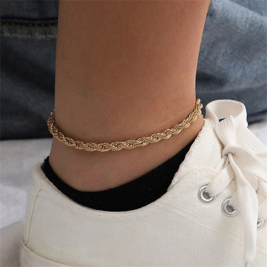 Luxe Rope Gold Anklet