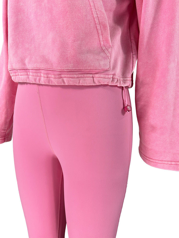 Washed Hoodie & Legging Activewear Set