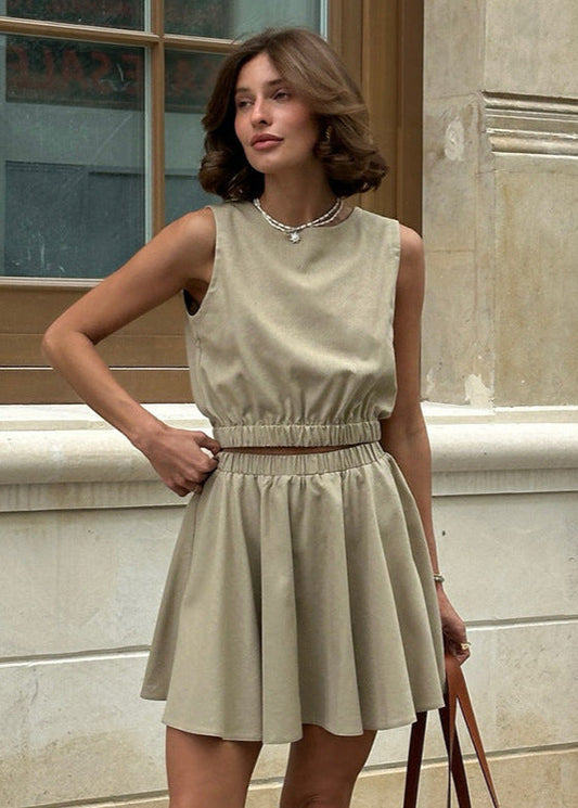 Valencia - Two-Piece Crop Top & Mini Skirt Set