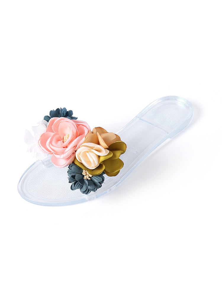 Full Bloom Clear Jelly Sandals