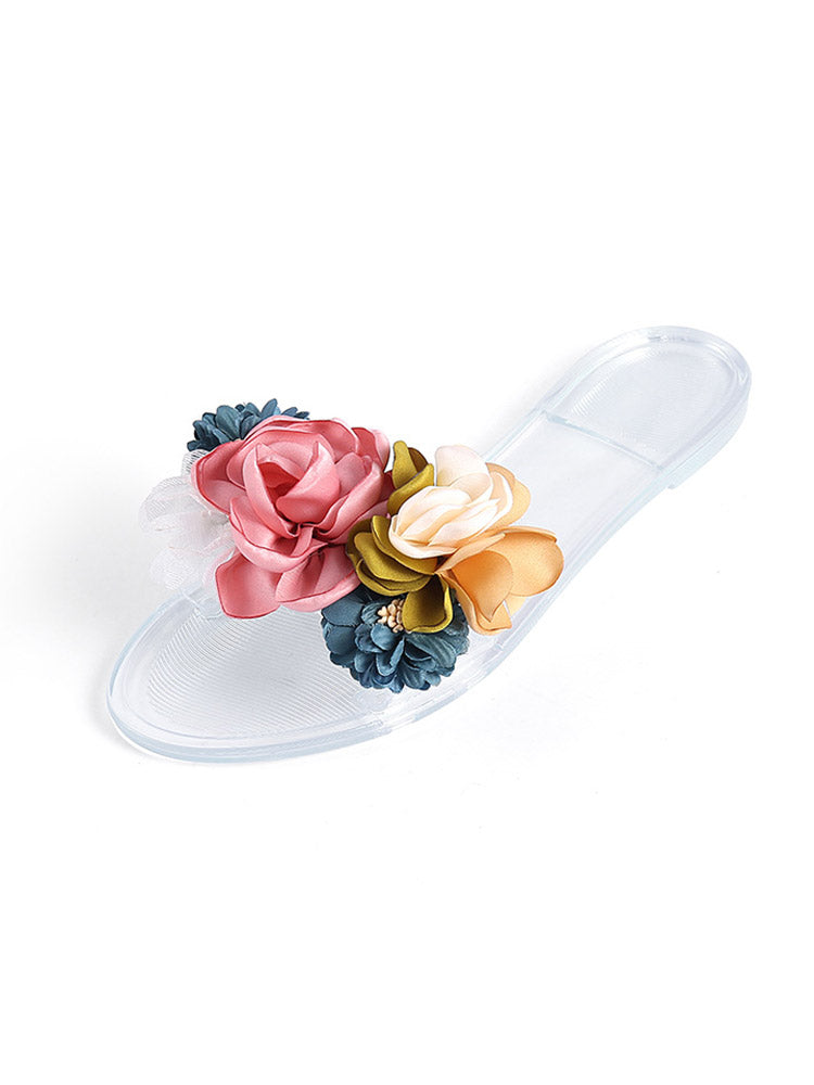 Full Bloom Clear Jelly Sandals