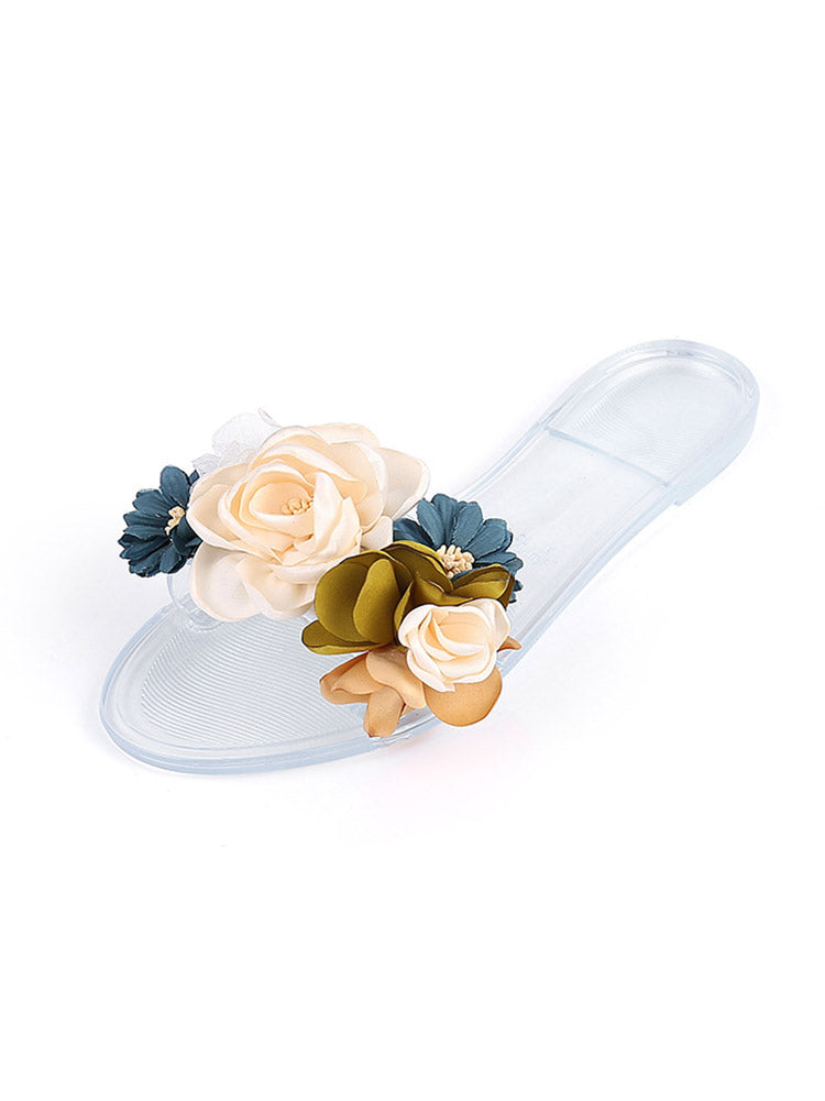 Full Bloom Clear Jelly Sandals