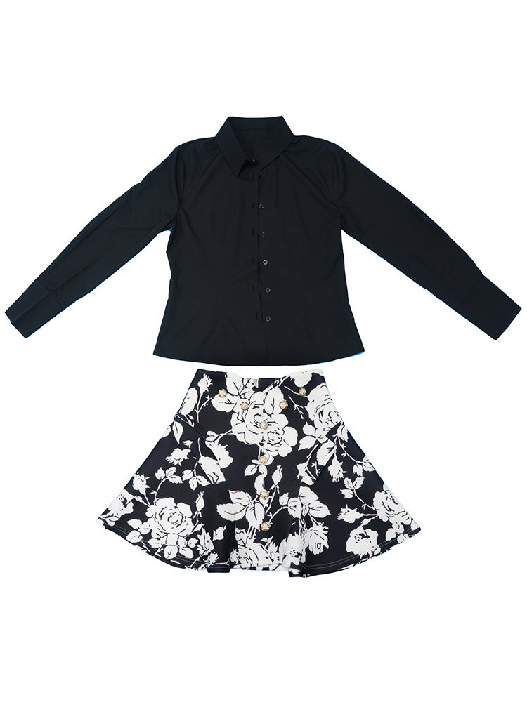 Blooming Floral Skirt Set