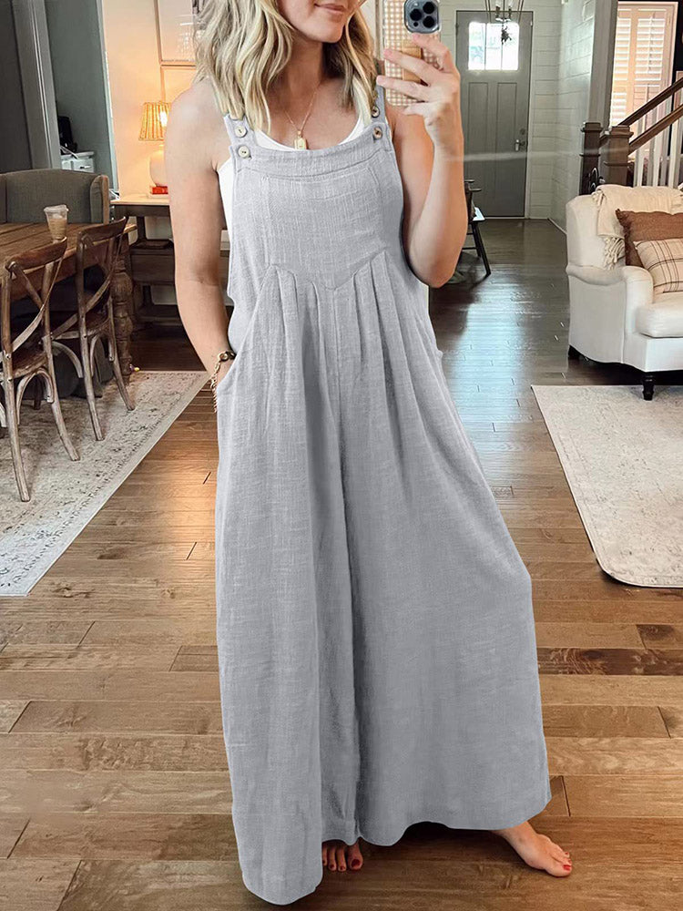 Cotton Linen Loose Overall