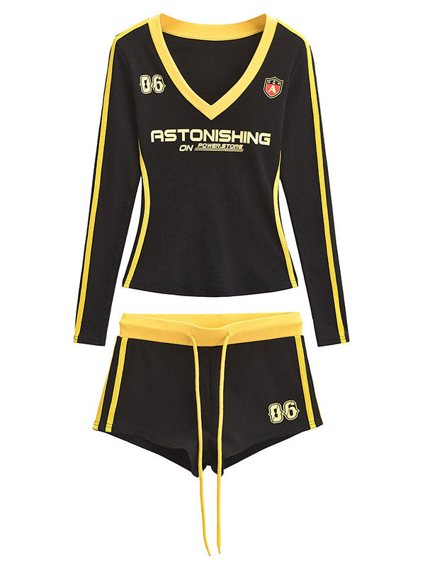 Sporty Astonishing Top & Shorts Set