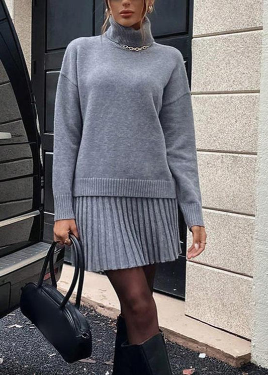Maeve Knit Sweater and Pleated Skirt Set