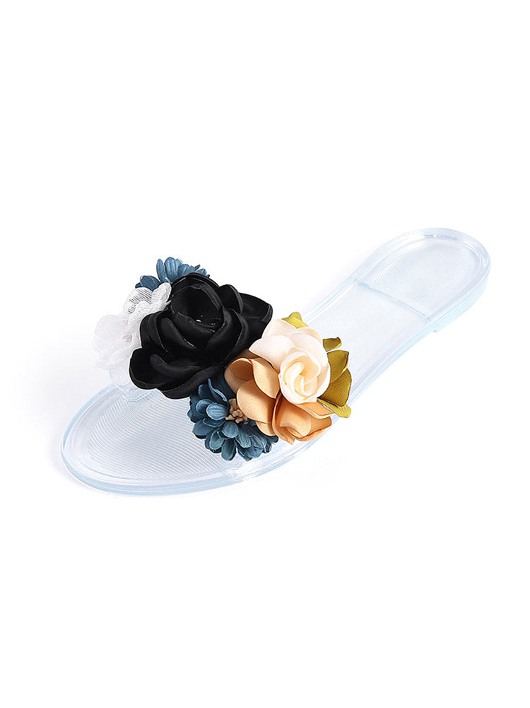 Full Bloom Clear Jelly Sandals