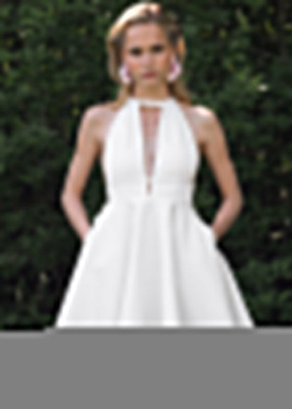 Aveline - Halter Backless Fit & Flare Dress